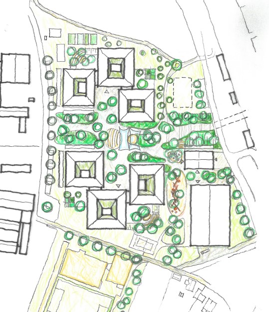 Planskizze Schulcampus 